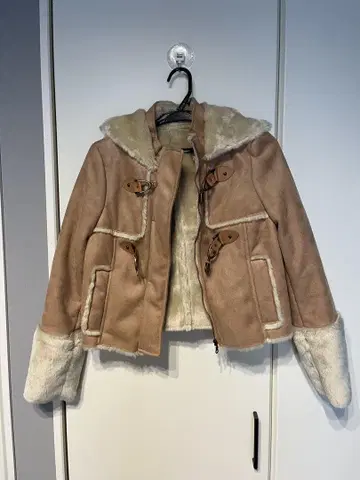 snidel 후드 부착 무스탕 코트 사이즈 1