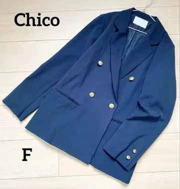 Chico 치코 금장 버튼 더블 자켓 네이비 테일러드 자켓 긴팔