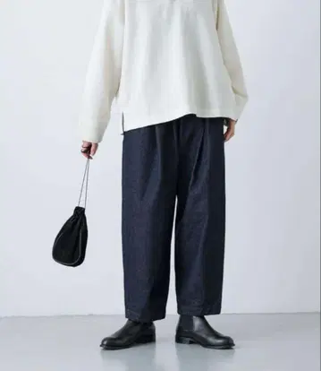 카구레 데님 크롭 팬츠