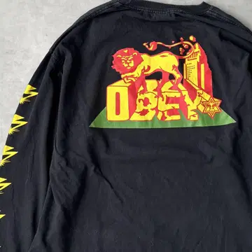 14269 OBEY 백 프린트 롱 슬리브 티셔츠 롱티