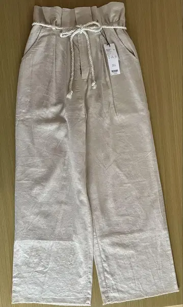 PAGEBOY 와이드 팬츠 마 혼방 로프 벨트 프리 사이즈