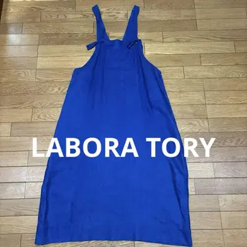 LABORA TORY 린넨 데님 오버롤 스커트