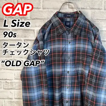 레어 90s GAP 셔츠 갭 오픈 카라 체크 셔츠 90s 구 택