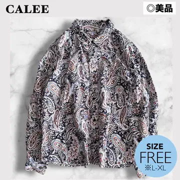 새상품급 CALEE 페이즐리 긴팔 셔츠 올 패턴 빅 오버 사이즈