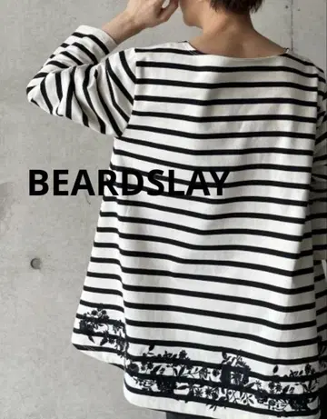 [ 컨디션 최상 미사용급 ] BEARDSLEY 뒷면 밑단 자수 티셔츠