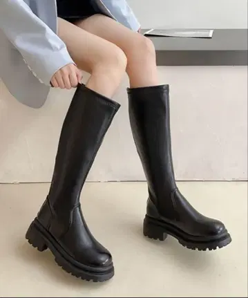 MINIMIN 통굽 롱 부츠