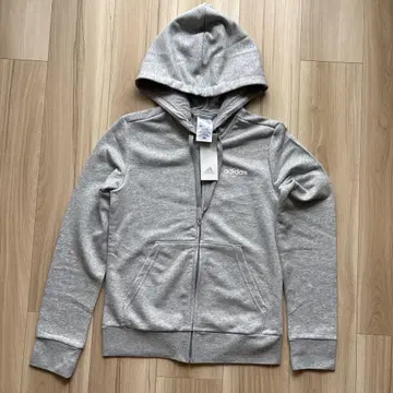 adidas 그레이 풀 집업 후드티 M 사이즈