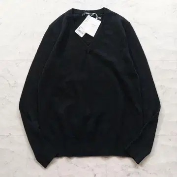 미사용 유니클로 UNIQLO 캐시미어 100% V넥 스웨터 M 블랙