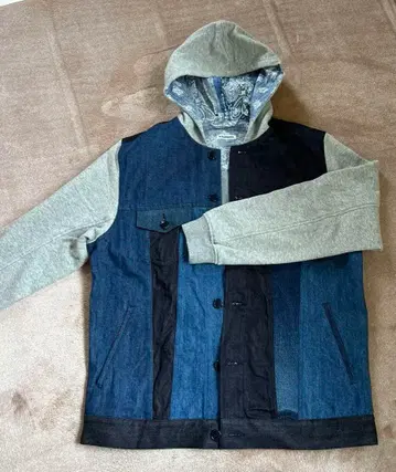 H.R.REMAKE 패치워크 데님 자켓