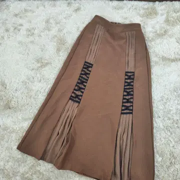 AMERI LACE UP LITTLE PLEATS SKIRT 허리밴딩