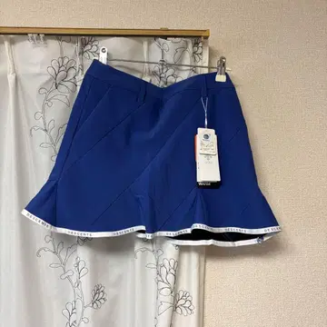 DESCENTE 골프용 플레어 스커트 파랑