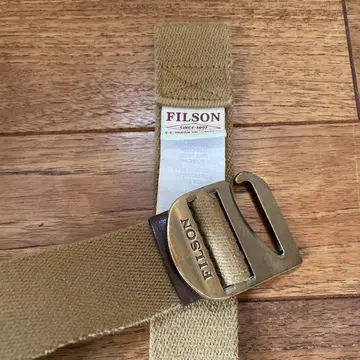 FILSON 캔버스 베이지 벨트