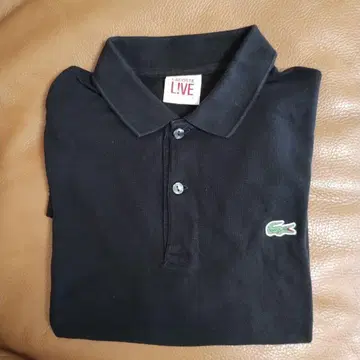 LACOSTE L!VE 블랙 피케 셔츠 사이즈 3 블랙