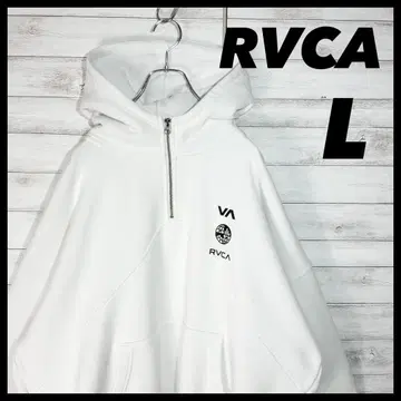 3667 [ RVCA ] 하프 지퍼 후드티 L 사이즈 화이트 루카