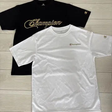Champion T셔츠 M.L 2장 세트 블랙 화이트