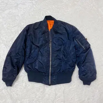 90s ALPHA USA제 리버서블 MA-1 플라이트 자켓 네이비