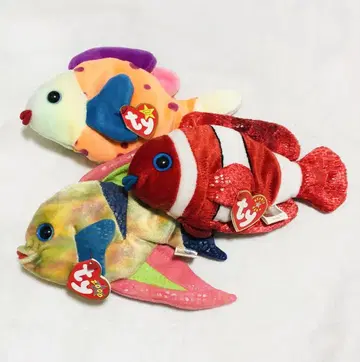 ty 비니 베이비 물고기 3마리 세트