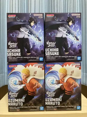 NARUTO 볼트 우치하 사스케 우즈마키 나루토 피규어 2종 4개 세트