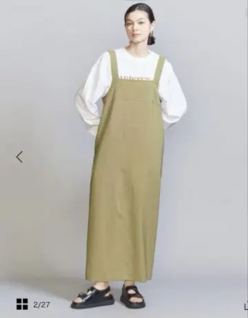유나이티드 애로우즈 I 라인 노트 원피스