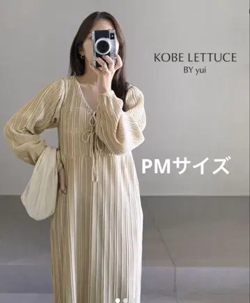 KOBE LETTUCE yui 콜라보 앞뒤 2way 긴팔 플리츠 원피스
