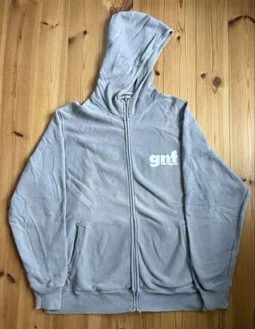 G1950 후드티 풀 집업 그레이 M 사이즈 데미지 있음