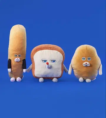 빵도둑 봉제 인형 시트 벨트 쿠션 택 포함 3종 묶음 판매