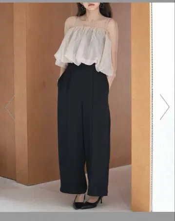 프릴 쉬폰 팬츠 셋업