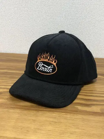 Brixton 블랙 코듀로이 캡