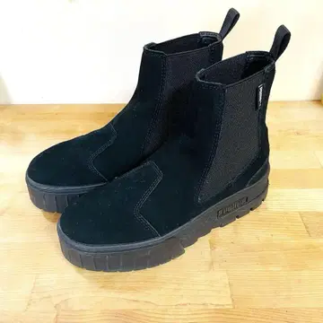 컨디션 최상 PUMA 푸마 25cm 사이드 고어 부츠 스웨이드 올 블랙