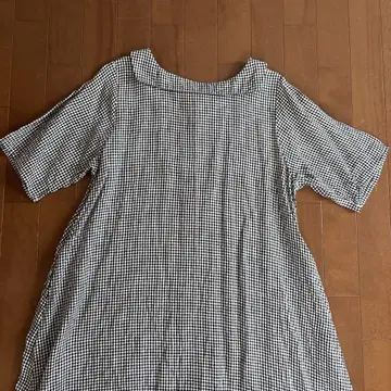 네스트로브 린넨 롱 원피스 블랙 체크