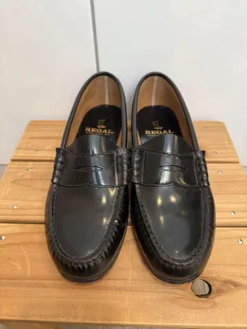 REGAL 블랙 모카신 24cm