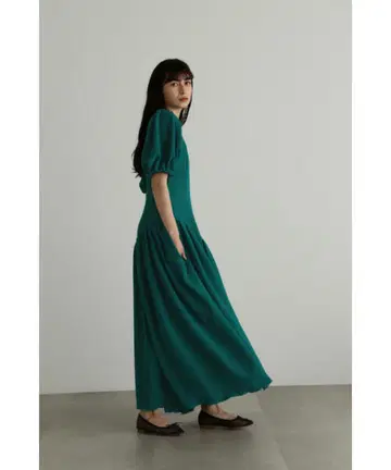 [ 새상품급 ] JILL STUART 슈링크컷 드레스 그린 사이즈 2