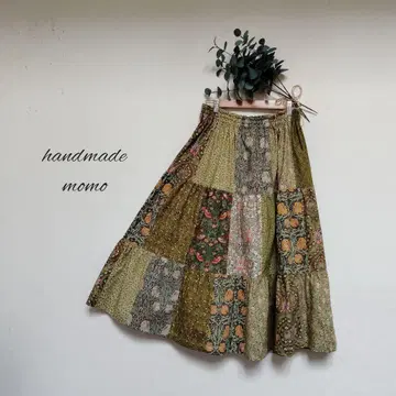 handmade 윌리엄 모리스 패치워크 캉캉 스커트 free