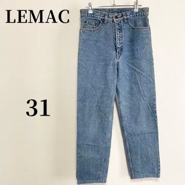 LEMAC 스트레이트 데님 라이트 블루 아메카지 빈티지 코디