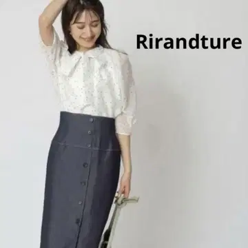 [ 새상품급 ] 리랜드트루 7분 소매 보타이 퍼프 슬리브 블라우스