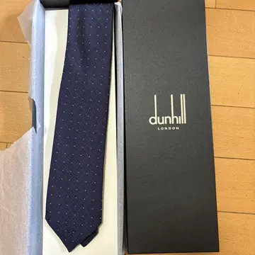 dunhill 네이비 도트 패턴 넥타이