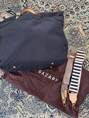 SAZABY 네이비 보스턴 백 2way