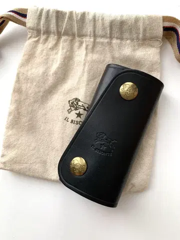 일비종떼 가죽 키케이스 블랙 복조리 포함 IL BISONTE