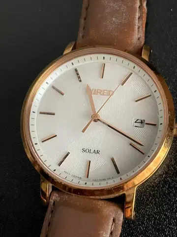 와이어드 WIRED 페어 스타일 손목시계 화이트 골드 작동 미확인