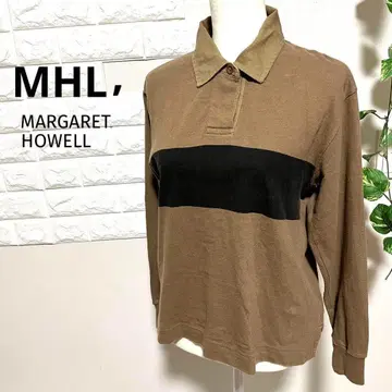 MHL 마가렛호웰 피케 셔츠 브라운 긴팔 여성용 M 새상품급
