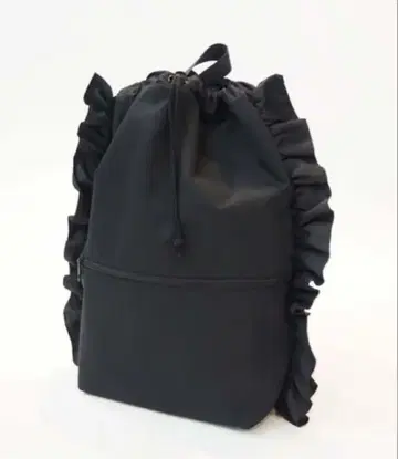 Casselini 프릴 달린 블랙 백팩