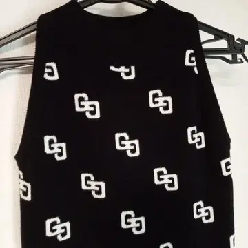 GYDA GG 패턴 아메스리 니트 원피스 블랙