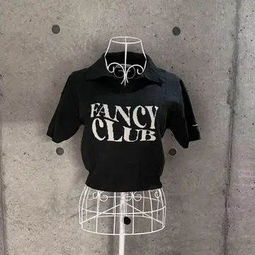 FANCY CLUB 반팔 피케 셔츠 블랙