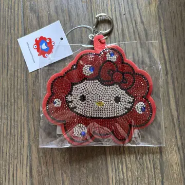 산리오 미야쿠미야쿠 키리 키라키라 가죽 키링 헬로키티