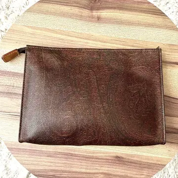 레어 ETRO 에트로 클러치백 세컨드 백 가죽 페이즐리 무늬