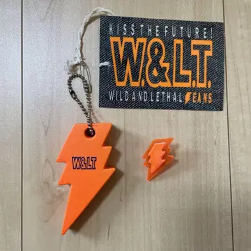 W&LT 번개 모양 키링 핀 배지 세트