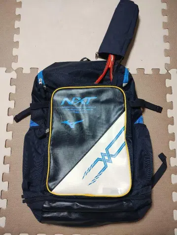 Mizuno 대용량 라켓 백 팩 네이비