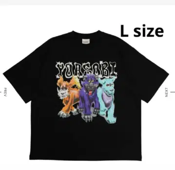 YOASOBI WAN!WAN!T-shirt 블랙 L 사이즈