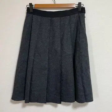 Brahmin 브라민 무릎 기장 플리츠 스커트 울 100% 그레이 40