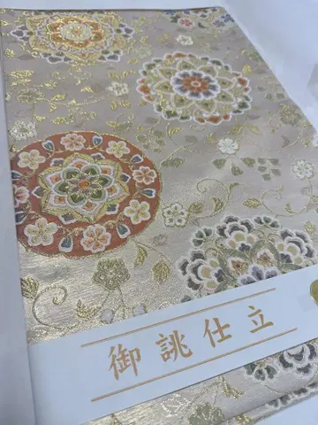 화려한 꽃무늬 후쿠로 오비